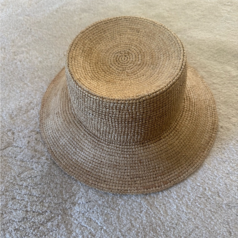 J.Crew Wide Brim Raffia Bucket Hat View 2